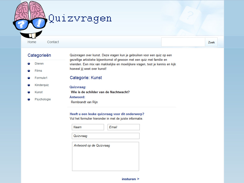 Quizvragen - Webcreationz