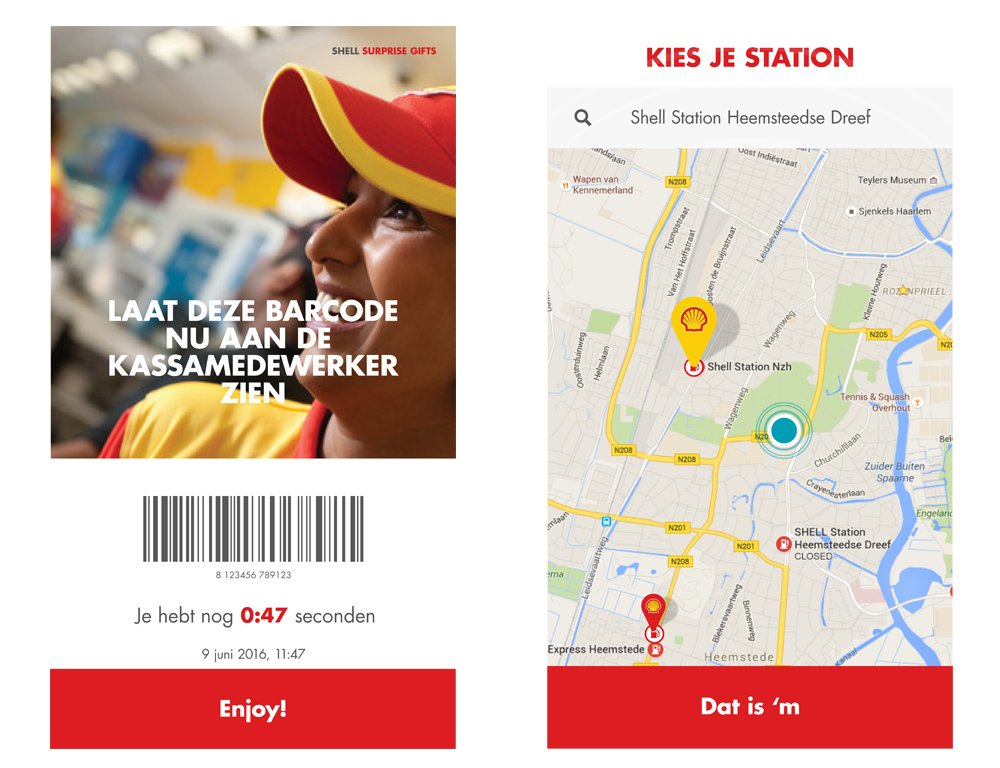 Shell Nederland – Surprise Gifts App